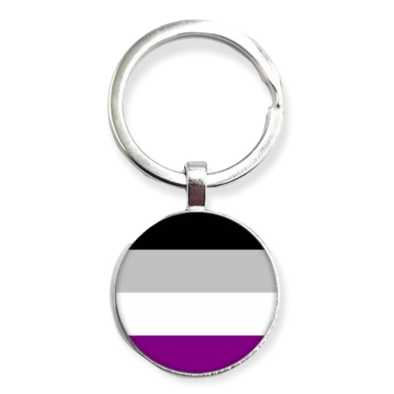 Keyring 'aseksueel' zilver