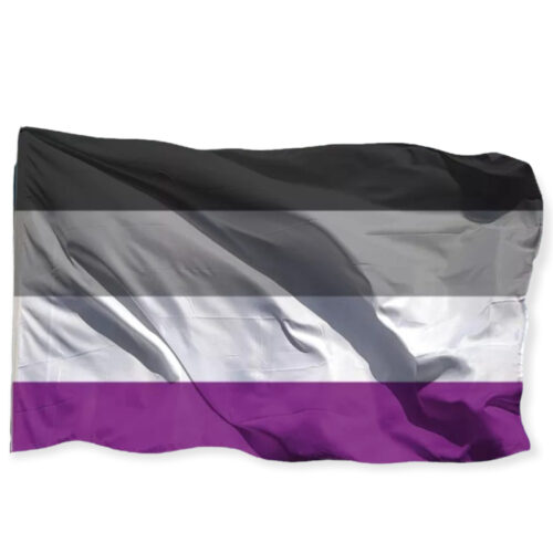 Vlag 'aseksueel' 90 x 150 cm
