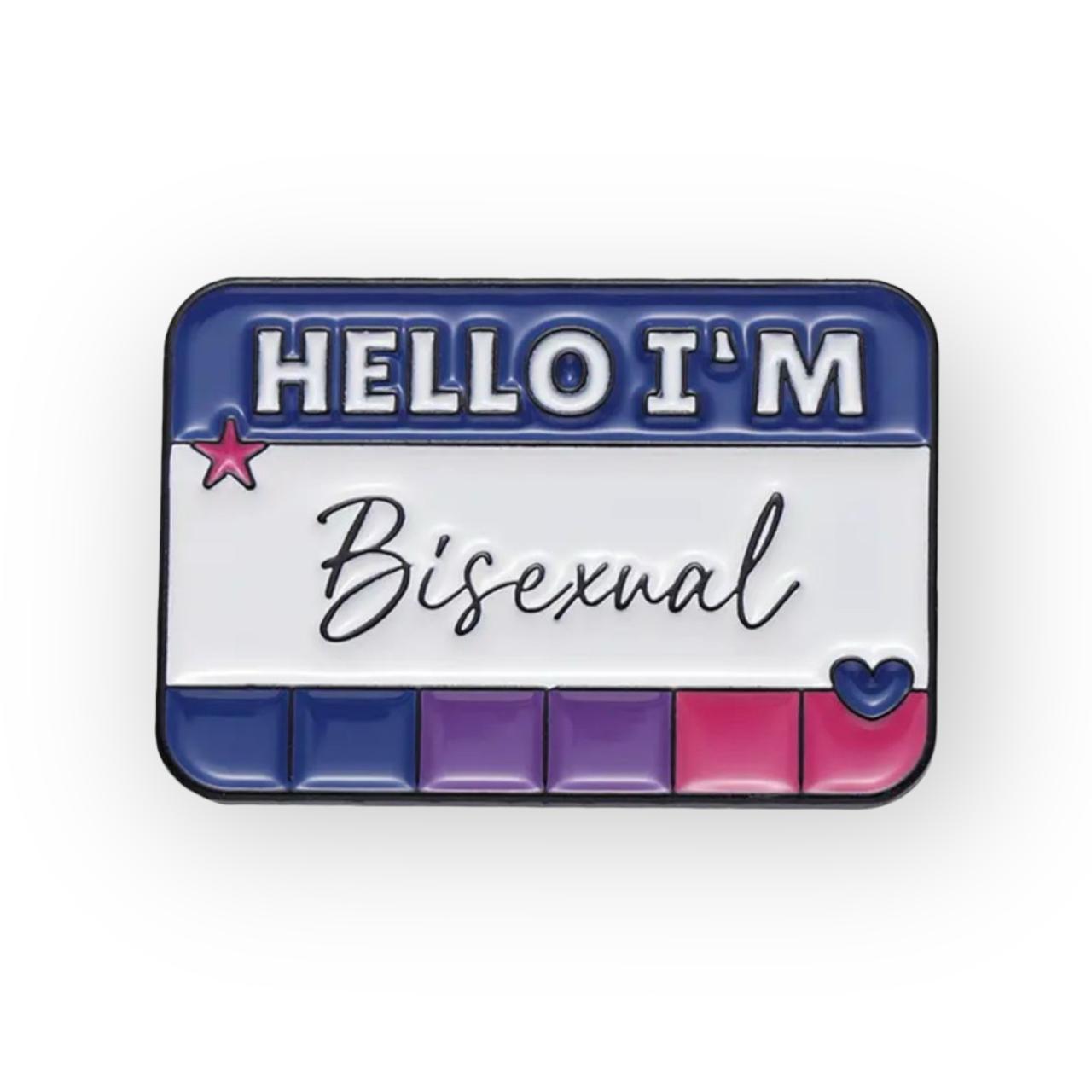 Hello I'm Bi badge, Biseksuele trots pin, LGBTQ+ bi pin, Biseksuele vlag pin, Bi trots accessoire, LGBTQ+ support pin, Biseksualiteit bewustzijn pin, I'm Bi button, Bi identiteit pin, Bi gemeenschap badge, Biseksuele trots button, LGBTQ+ biseksuele pin, Bi trots emaille pin, Trots om Bi te zijn pin, Biseksualiteit vlag badge.