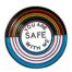 Pin rond trans 'You're safe with me'