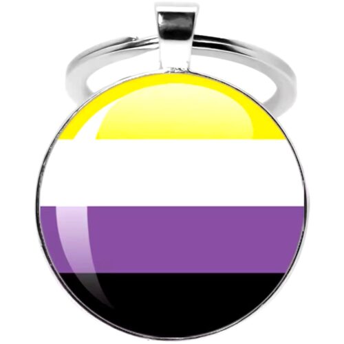 Keyring zilver 'non binair'