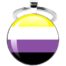 Keyring zilver 'non binair'