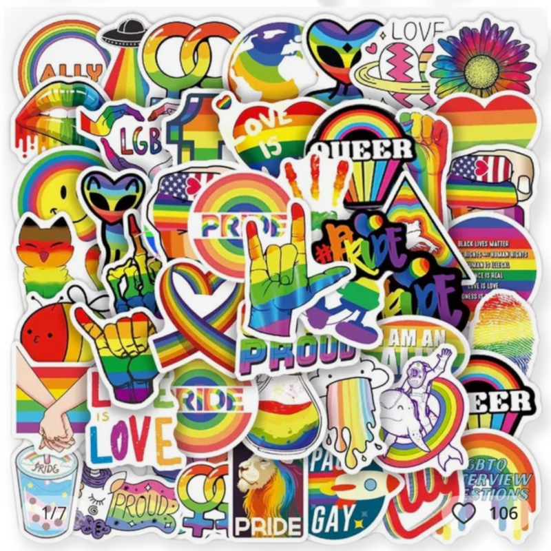 Stickers 'rainbow' 10 pieces